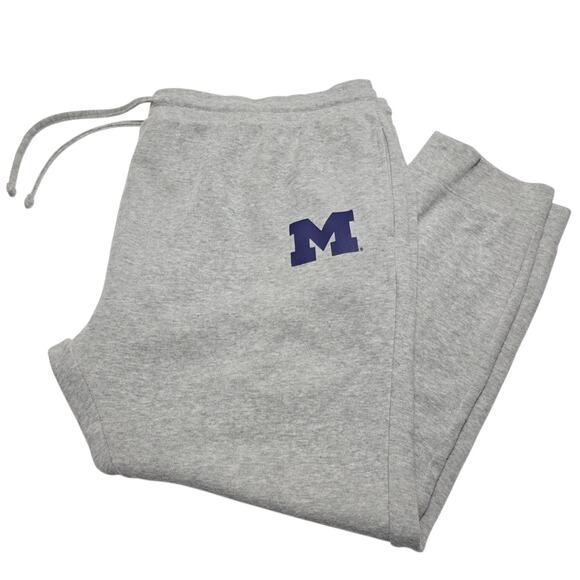 Michigan Wolverines Fleece Jogger Pants Men's Size 2XL Sideline Apparel NCAA - Picture 2 of 8